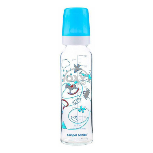 product-Бутылочка стеклянная Canpol babies с рисунком 240 мл