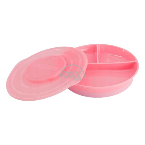 product-Тарелка с разделителем "Twistshake" розовая 6+м