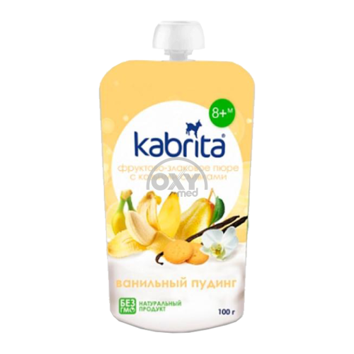 product-Пюре фруктово-злаковое "Kabrita" ванильный пудинг 100г 8+