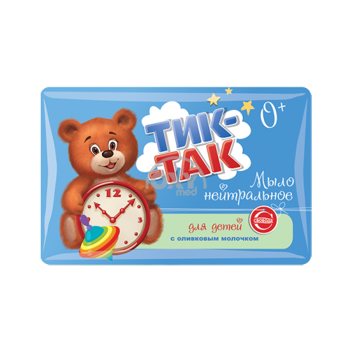 product-Мыло для детей "Тик Так" нейтральное 0+ с оливковым молочком 90 г