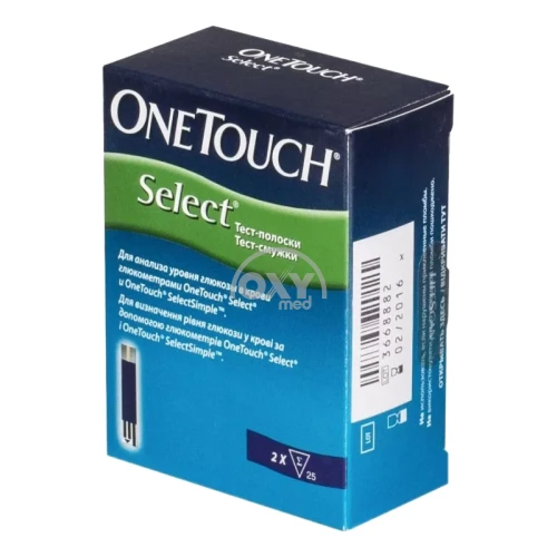product-Glyukometr ONE-TOUCH Select uchun sinov chiziqlari, № 50