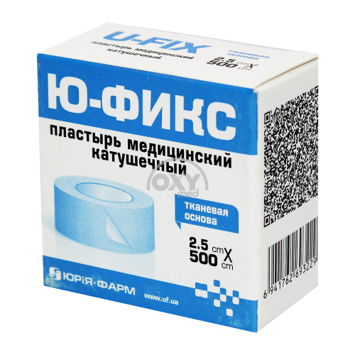 product-Пластырь медицинский катушечный Ю-Фикс 2,5 см x 500 см тканевый