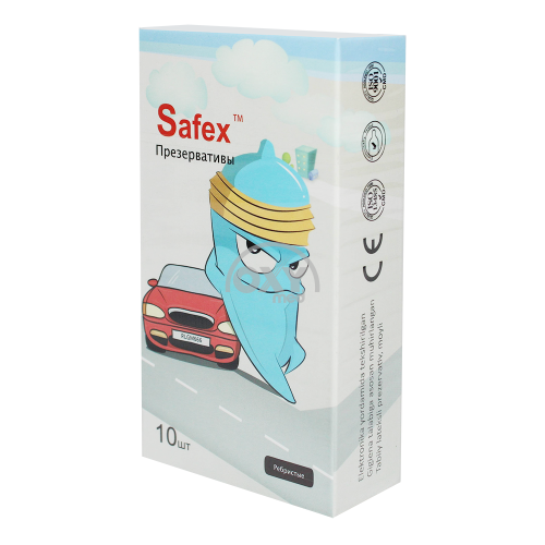 product-Презервативы "Safex" ребристые №10 