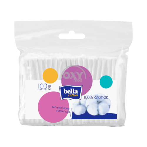 product-638 Ватные палочки "Bella Cotton"№100 (п/э пакете)