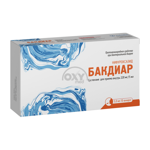 product-Bakdiar 220 mg/5 ml Og'iz orqali yuborish uchun № 10 suspenziyasi