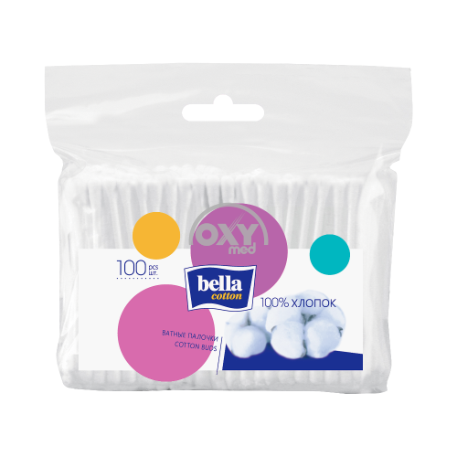 product-Ватные палочки "Bella Cotton"№100 (в полиэтиленовом пакете)