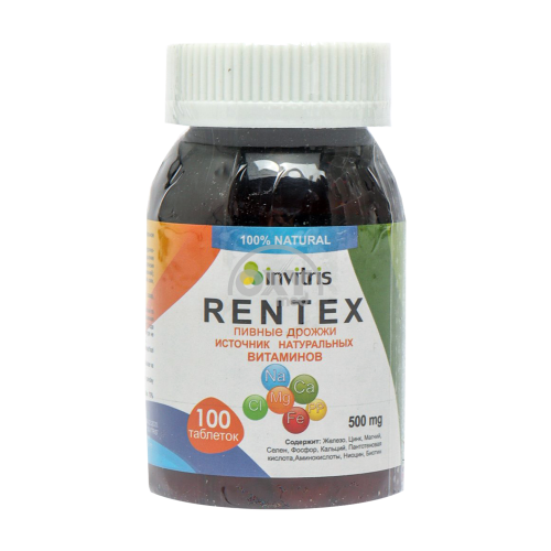 product-Дрожжи пивные "RENTEX" 500 мг №100 таблетки