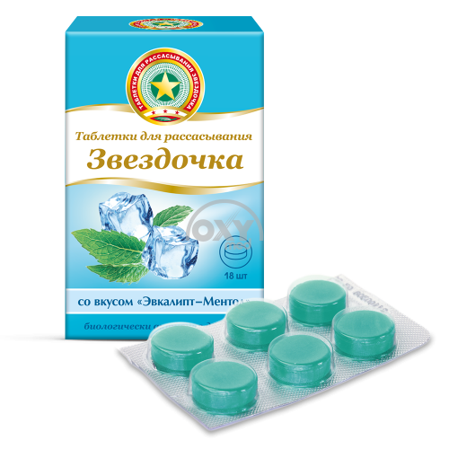 product-Zvezdochka 2,4 g № 18 evkalipt mentolli tabletka d/lozenge