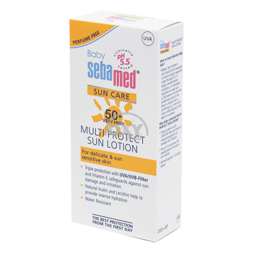 product-463 Bolalar uchun quyosh losoni Sebamed SPF50 b/bug 'ajratish 200 ml