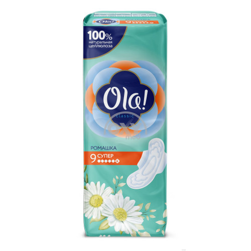 product-Прокладки OLA! Classic Super с крылышками Ромашка №9