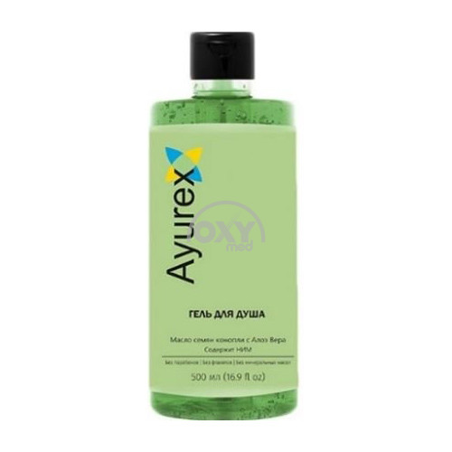 product-076 Dush uchun gel Ayurex kenevir urug'i yog'i 500ml