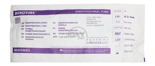 product-Endotraxeal naycha. CH/FR24 (manjetlar bilan)