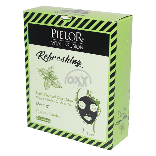 product-Маска для лица тканевая Pielor VI charcoal Refreshing 25 мл