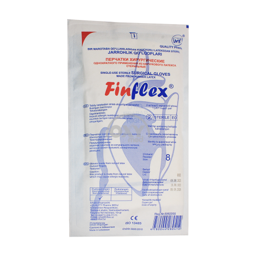 product-Перчатки стерильные хирургические (неопудренные) Finflex размер 8