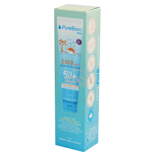 product-Гель солнцезащитный "PureBorn kids" SPF 50+ coco 100 мл