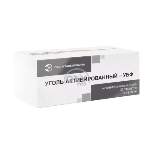 product-Faollashgan uglerod-UBF 250 mg № 50 tabletkalari