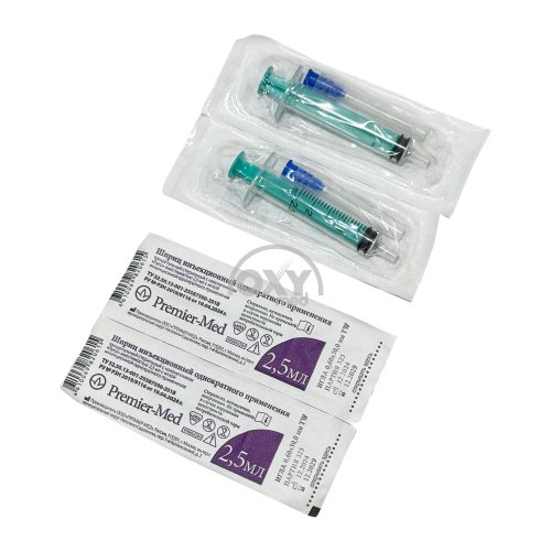 product-Шприц "РМ" 2,5мл 0,6х30,0мм TW трехдетальный Луэр