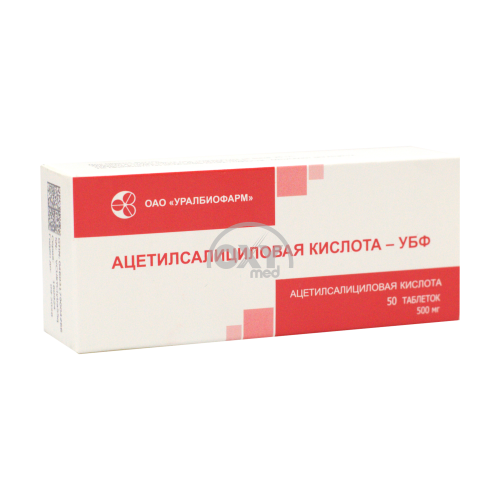 product-Asetilsalitsil kislotasi 500 mg No 50 tabletka.