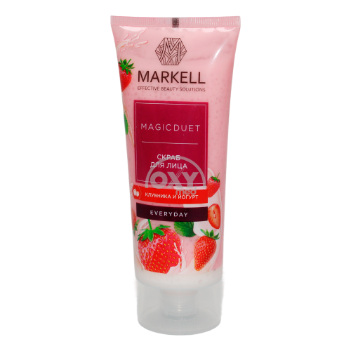 product-Скраб для лица MARKELL клубника и йогурт 100 мл