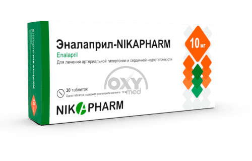 product-Эналаприл-Nikapharm 10мг №30 таблетки