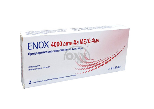 product-Энокс 4000 анти-Ха МЕ/0,4мл 0,4мл №2 раствор для инъекций