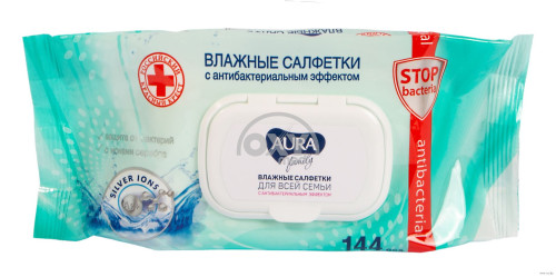 product-Салфетки влажные антибактериальные AURA Family №144