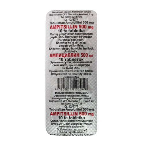 product-Ampitsillin 500 mg № 10