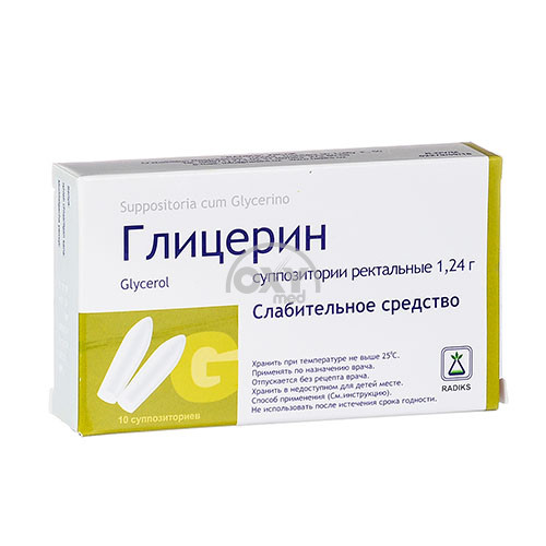 product-Glitserin 1,24 g rektal shamlar No 10