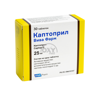 product-Каптоприл Вива Фарм 25 мг №30 таблетки