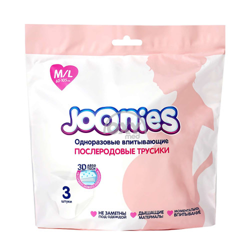 product-JOONIES tug'ruqdan keyingi külot o'lchami M/L № 3 (60-105)