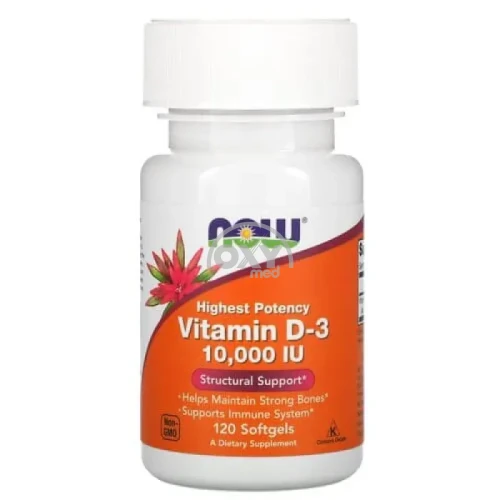 product-D3 vitamini NOW, 10000 IU, qopqoqlar. № 120