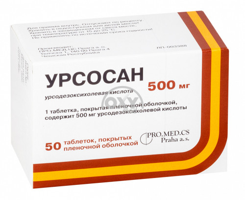 product-Ursosan, 500 mg, planshetlar № 50