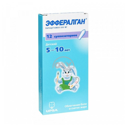 product-Эффералган, 300 мг, суппозитории ректальные №12