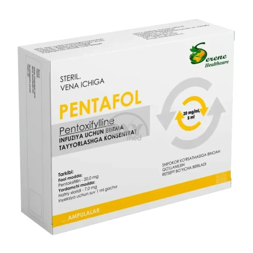 product-Pentafol 20 mg/ml 5 ml No 5 d/i eritmasi.