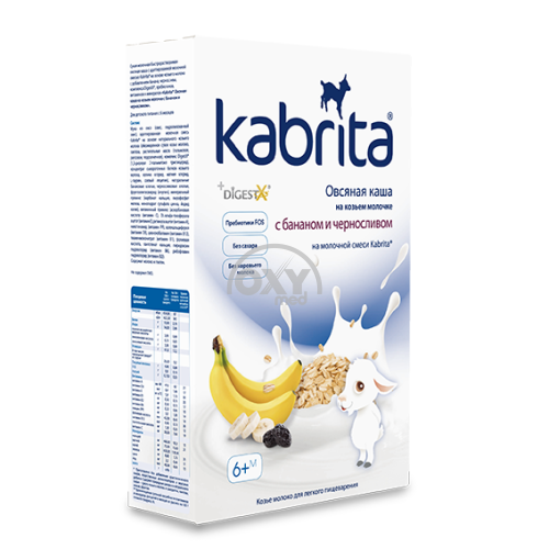 product-Каша молочная Kabrita Овсяная банан, чернослив 6+180гр