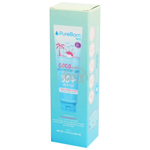 product-Гель солнцезащитный "PureBorn kids" SPF 30+ coco 80 мл