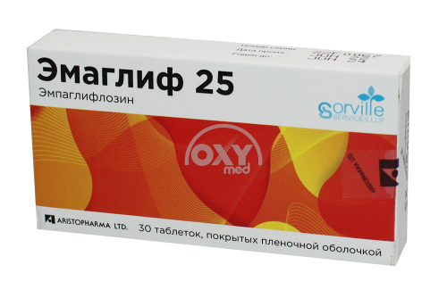 product-Эмаглиф 25 25мг №30 табл.