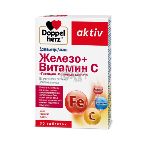 product-Доппельгерц Актив ЖЕЛ+В.C+ГИСТИДИН+Фолиевая кислота таблетки 30