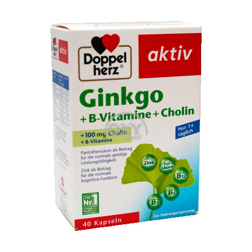 product-ДОППЕЛЬГЕРЦ АКТ. ГИНКГО БИЛ+ВИТ.ГР. В+ХОЛИН КАП.40