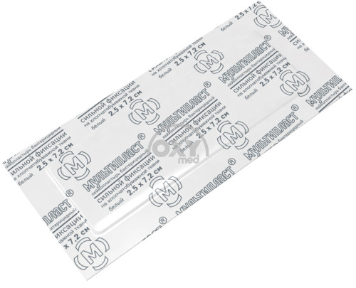 product-Лейкопластырь бактерицидный Мультипласт хлопчатобумажный 2,5х7,2см белый