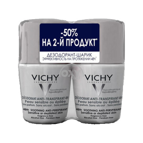 product-Дезодорант-шарик"VICHY" для чувствительной кожи 48ч 50мл х2шт