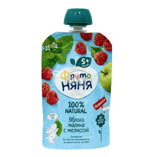 product-Пюре "Фруто-Няня" яблоко, малина с мелисой 90 г