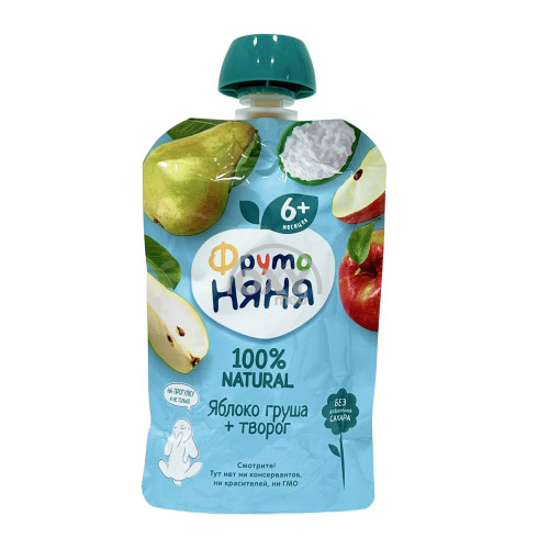 product-Пюре "Фруто-Няня" яблоко, малина, творог 90 г