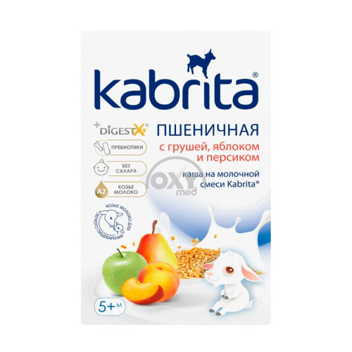 product-Каша молочная Kabrita пшеничная груша яблоко персик 5+ 180гр