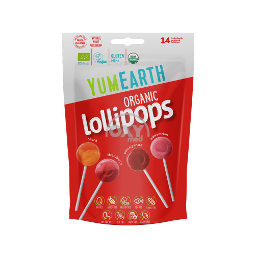 product-Леденцы органические YUMEARTH Lollipops 87гр №14 фруктовые