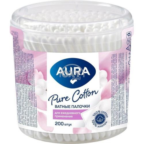 product-Ватные палочки "Aura" №200 (стакан)