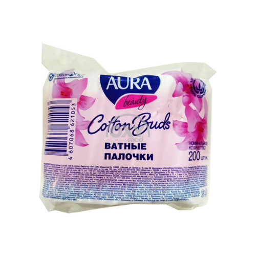 product-Ватные палочки "Aura" №200 (пакет)