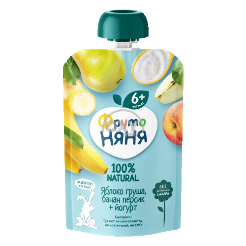 product-Пюре "Фруто-Няня" яб.бан.гр.пер с йогурт.90 гр