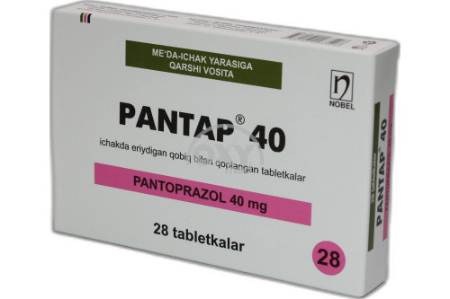 Пантап 40мг №28 - купить в Ташкенте онлайн по хорошей цене в OXYmed