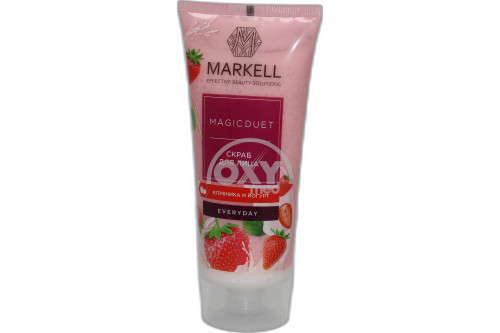 product-Скраб для лица MARKELL клубника и йогурт 100мл